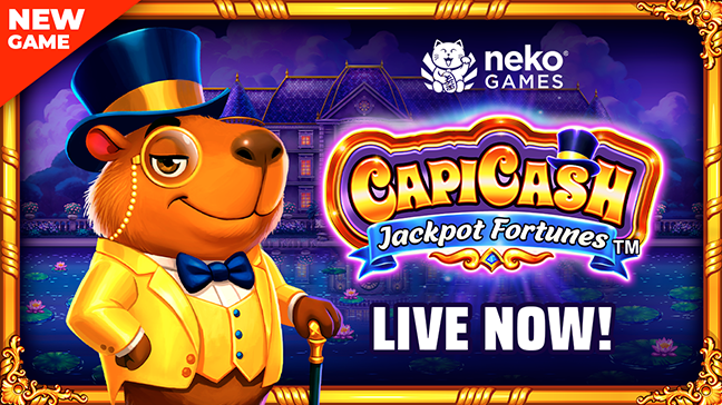 Capi Cash Jackpot Fortunes Goes Live, Bringing Capybara Appeal to Online Casinos Worldwide