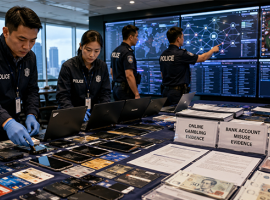 Singapore police investigate 30 people in illegal online gambling and bank account misuse case
