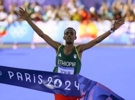 Ethiopia's Tamirat Tola breaks Olympic record to win men's Marathon gold