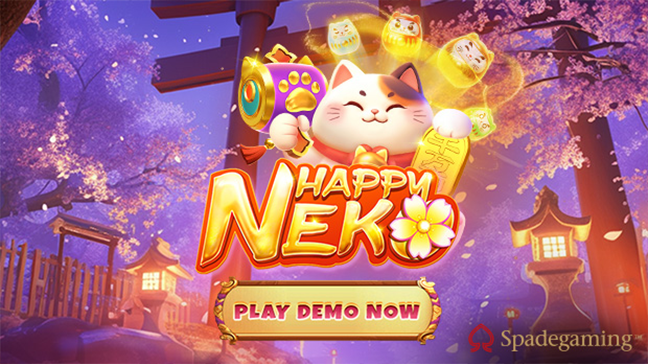 Experience the thrill of Happy Neko, Spadegaming's latest slot release