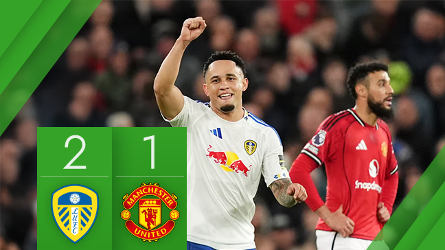 Leeds stun Manchester United at Old Trafford for first league win there since 1981
