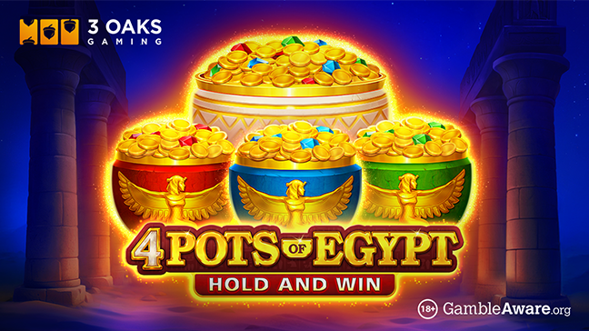 3 Oaks Gaming brings ancient adventure to life with 4 Pots of Egypt: Hold and Win