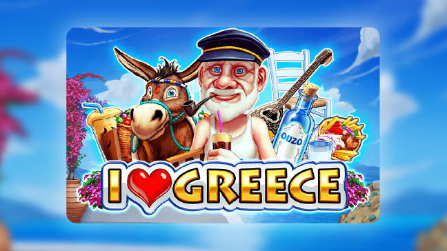 Zeusplay  announce the latest addition to their slot game collection,  "I Love Greece"  by ZeusPlay!