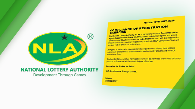 Ghana Begins Compliance Inspections as NLA Enforces Lotto Agent Registration
