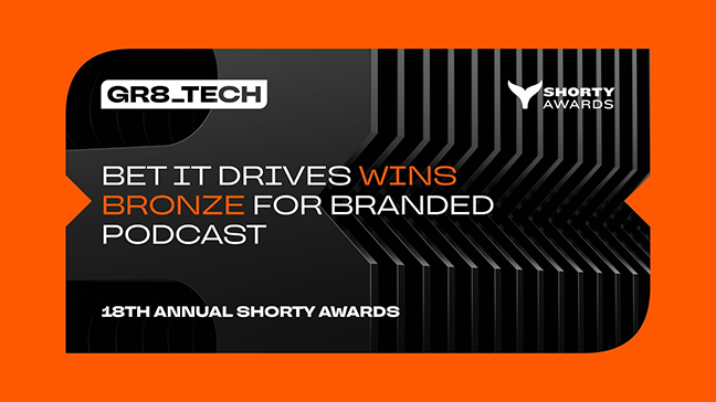GR8_TECH’s Bet It Drives Wins Bronze at the 18th Annual Shorty Awards
