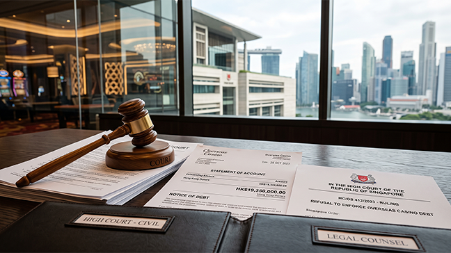 Singapore High Court blocks enforcement of foreign casino debt