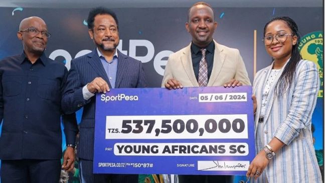 SportPesa rewards Tanzanian Champions Yanga with TZS 537.5 million