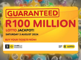 South Africa's ITHUBA announces second-largest LOTTO Jackpot of R100 million