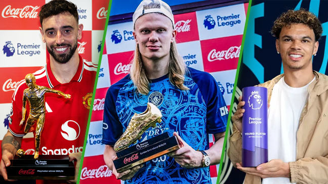Haaland, Fernandes and O’Reilly headline Premier League 2025/26 season awards