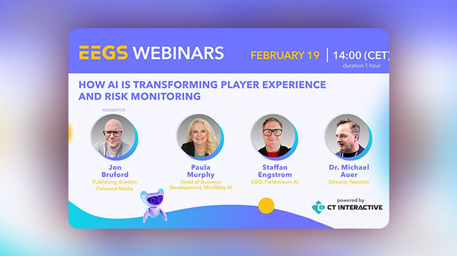 CT Interactive Sponsors EEGS Webinar “How AI Is Transforming Player Experience and Risk Monitoring”