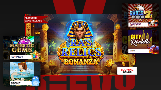 REEVO expands portfolio with five new game titles, led by Ra’s Relics Bonanza