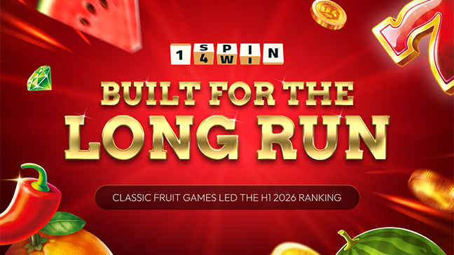 Fruit slots lead the 1spin4win bet count and LTV rankings