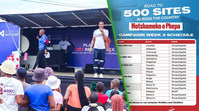 Botswana’s “Motshameko O Phepha” Responsible Gambling Campaign Goes Nationwide