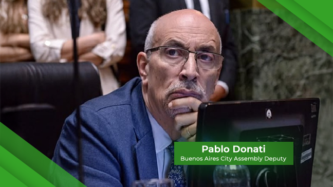 Pablo Donati proposes reducing taxes on essential goods and healthcare services, offsetting the losses by increasing the gambling tax and interest rate from 12% to 15