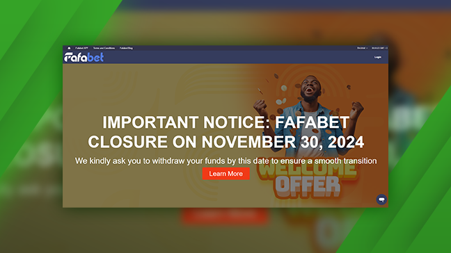 Fafabet announces closure of operations in South Africa