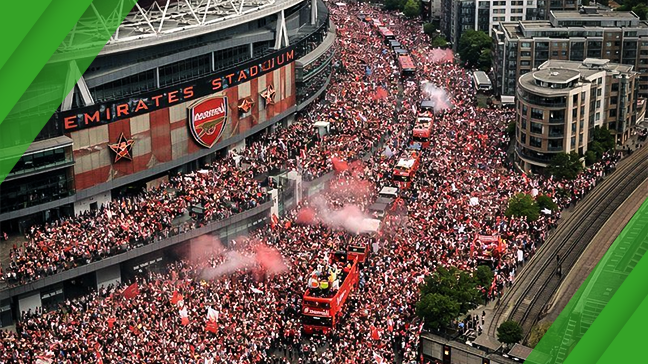 Arsenal celebrate Premier League title after Champions League heartbreak