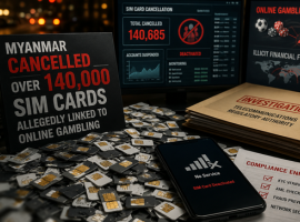 Myanmar Cancels Over 140,000 SIM Cards Allegedly Linked to Online Gambling