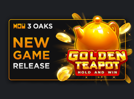 3 Oaks Gaming pours hot riches with Golden Teapot: Hold and Win release