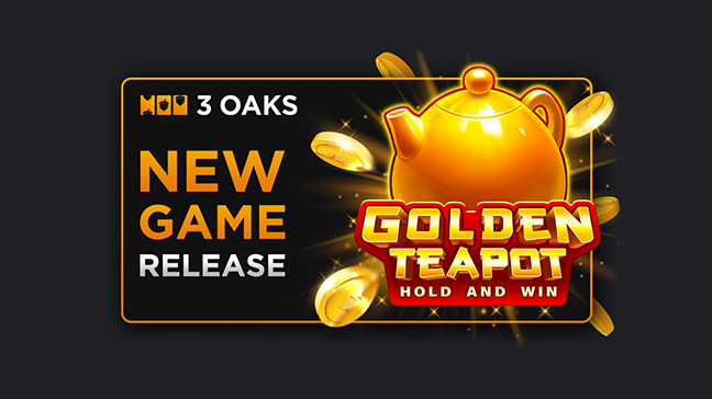 3 Oaks Gaming pours hot riches with Golden Teapot: Hold and Win release