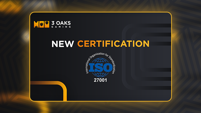 3 Oaks Gaming secures ISO 27001 certification as global expansion accelerates