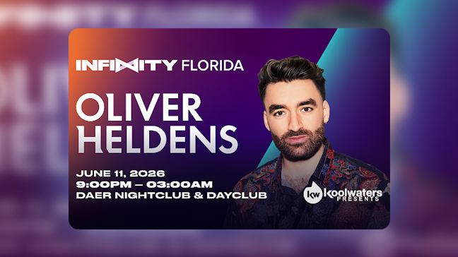 Chart-Topping DJ Oliver Heldens to Headline INFINITY Florida 2026