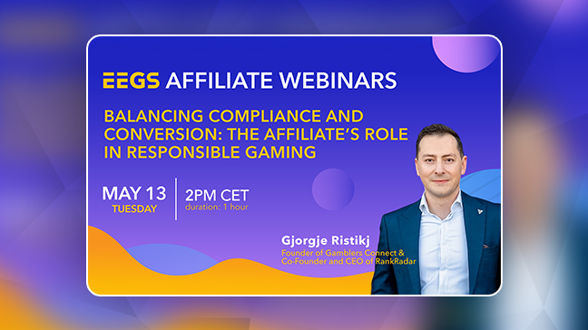 EEGS launches its first Affiliate Webinar of 2025: Exploring the affiliate’s role in responsible gaming