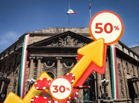 The Mexican government may raise the gambling tax from 30% to 50%
