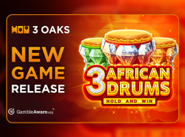 Embark on a safari adventure with 3 Oaks Gaming’s 3 African Drums: Hold and Win