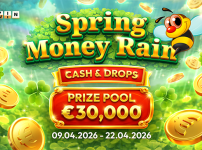 1spin4win launches “Spring Money Rain” network promotion with 30,000 prize pool