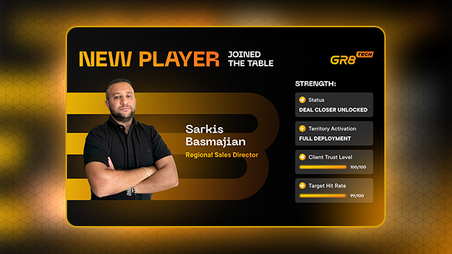 GR8 Tech Appoints Sarkis Basmajian to Lead MENA Regional Growth