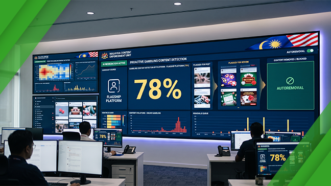 Facebook accounts for 78% of online gambling content flagged in Malaysia