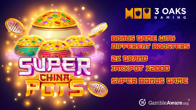 Les fonctionnalités alimentées par des pots reviennent dans la version Super China Pots de 3 Oaks Gaming