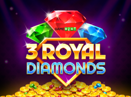 3 Royal Diamonds brille avec trois pouvoirs de gemmes, Hold & Win et potentiel 5 000x