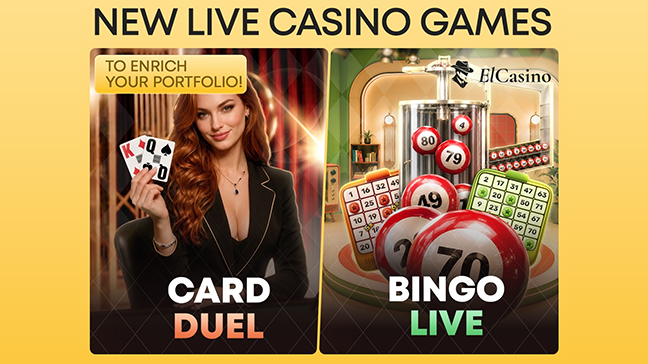 ElCasino enrichit son offre de jeux en direct avec Card Duel et Bingo Live
