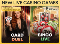 ElCasino enrichit son offre de jeux en direct avec Card Duel et Bingo Live