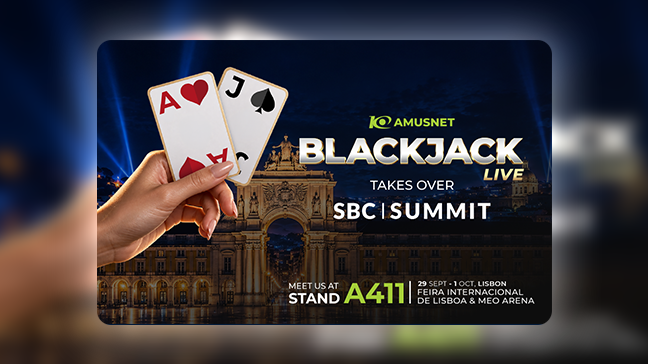 Le Blackjack Live en vedette lors de la présentation d'Amusnet au SBC Summit Lisbon 2026