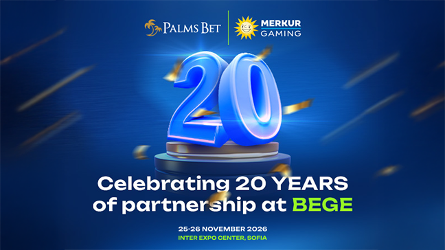 Palms Bet et MERKUR GAMING célèbrent 20 ans de partenariat au salon BEGE 2026