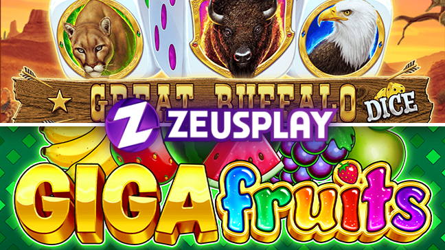 ZeusPlay lance deux nouveaux titres de machines à sous : Gigafruits et Great Buffalo Dice