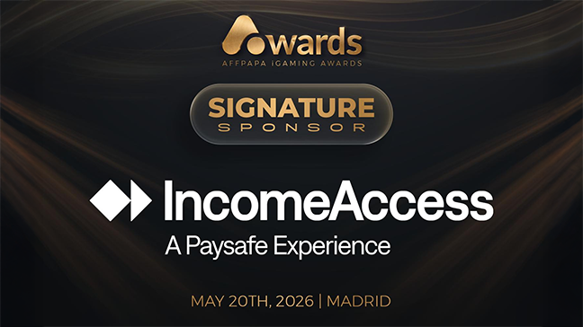 Income Access devient sponsor principal des AffPapa iGaming Awards