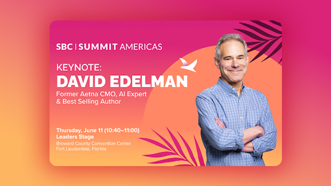 David Edelman, ancien directeur marketing d'Aetna et expert en IA, rejoint le programme du SBC Summit Americas