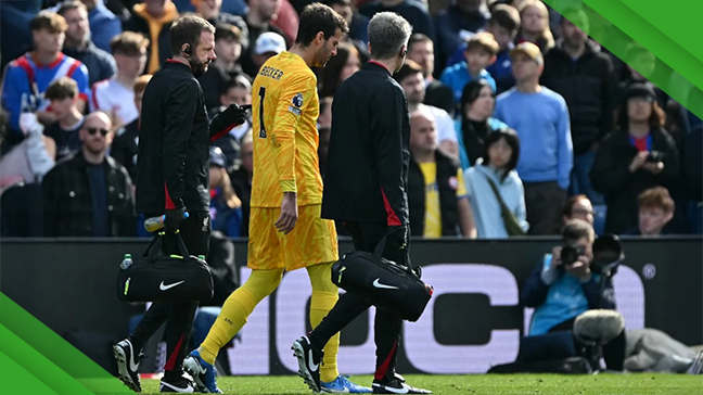 Le gardien de Liverpool Alisson absent six semaines en raison d’une blessure