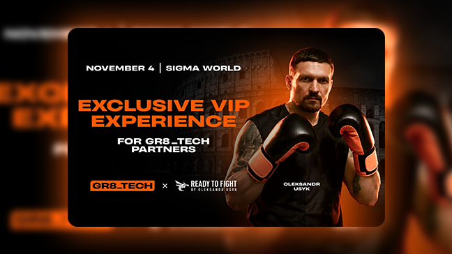 Oleksandr Usyk rejoindra GR8_TECH pour une expérience de partenaire privé au SiGMA World