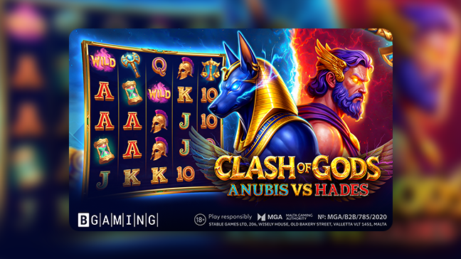 BGaming, fournisseur de contenu en pleine expansion, lance une bataille titanesque pour les enfers avec Clash of Gods : Anubis contre Hadès