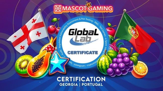 Mascot Gaming certifié en Géorgie et au Portugal par Global Lab