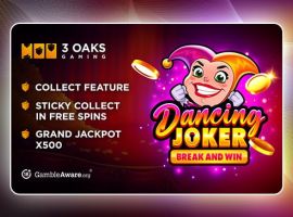 3 Oaks Gaming présente une nouvelle mécanique avec Dancing Joker : Break and Win