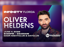 Le DJ Oliver Heldens, star des charts, en tête d'affiche d'INFINITY Florida 2026