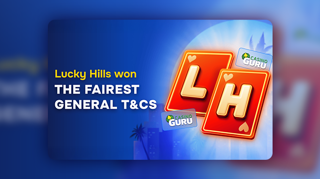 LuckyHills remporte le prix des « Conditions générales les plus équitables » aux Casino Guru Awards