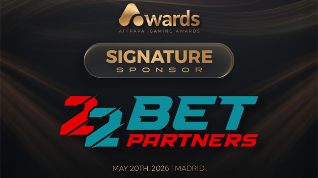 22Bet Partners, sponsor principal des AffPapa iGaming Awards